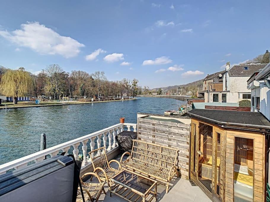 Yvoir Vue Sur Meuse Avec Jacuzzi Et Sauna Exterieur. מראה חיצוני תמונה